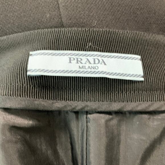 PRADA Size 6 Black Wool Pencil Knee-Length Skirt - Picture 4 of 7